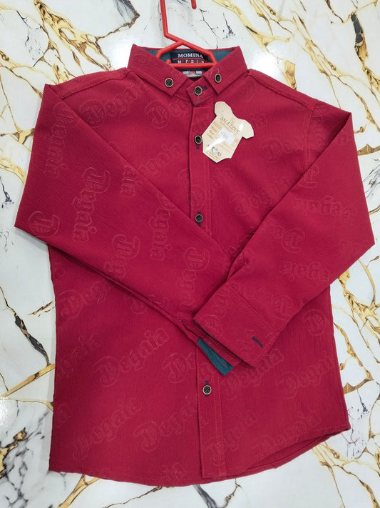 Red Embossed Shirt